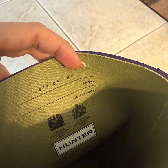 Hunter Field Huntress Dark Purple Tall Rain Boots New - Picture 7 of 9